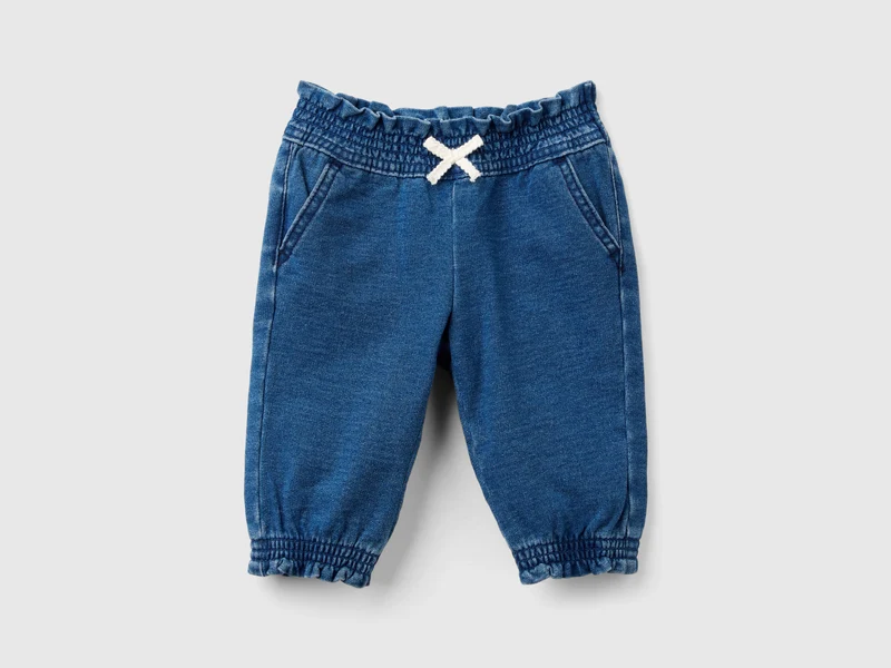 Pantaloni in felpa effetto denim 68