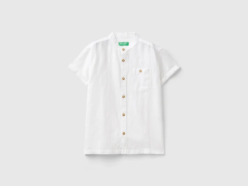Camicia manica corta in misto lino M