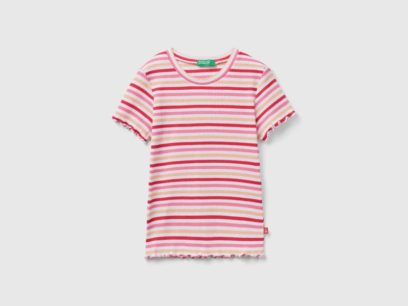 Maglietta a righe in cotone stretch KL