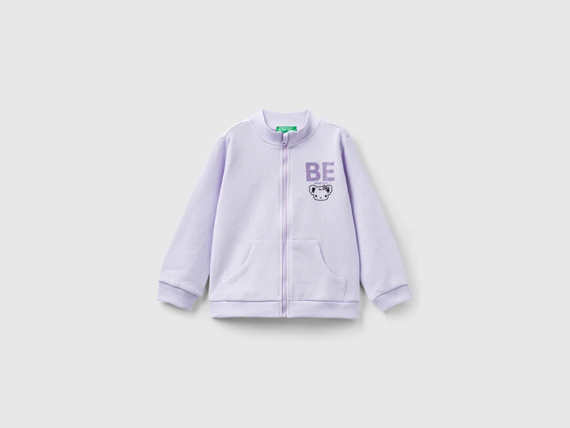 Felpa con zip in cotone bio 82