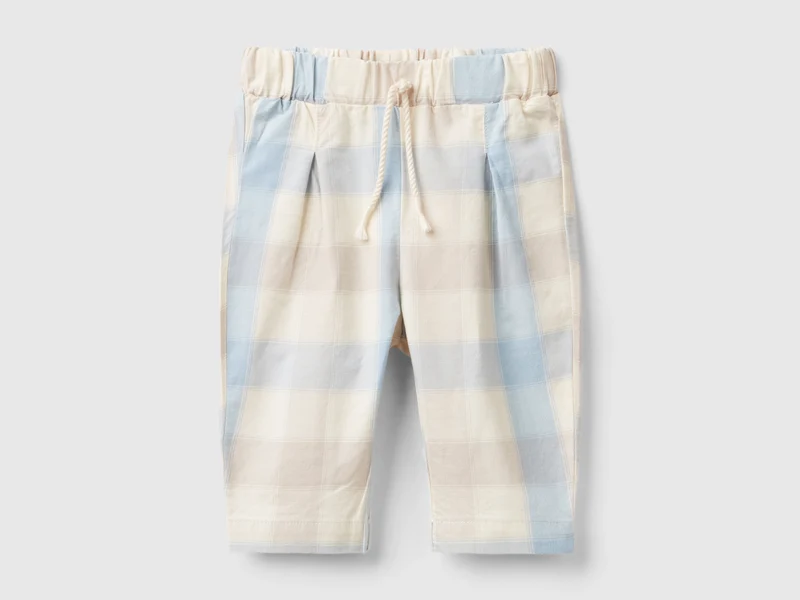 Pantaloni a quadri in cotone stretch 68