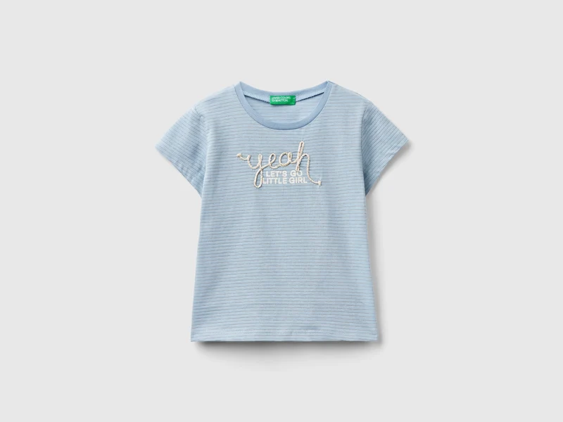 T-shirt con ricamo in corda 90