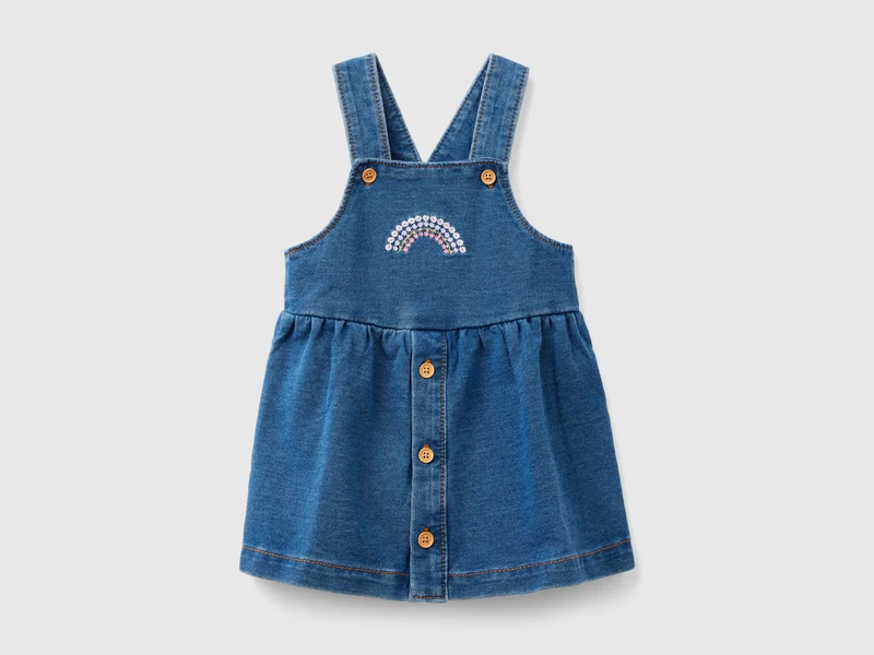 Gonna salopette effetto denim 82