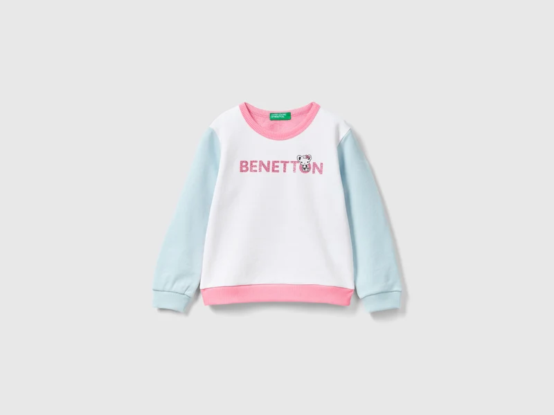 Felpa 100% cotone bio con logo 90