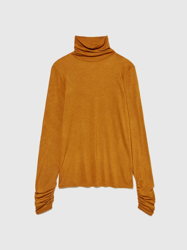 T-shirt collo alto con arriccio S