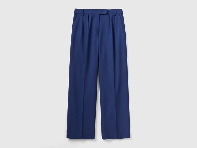 Pantaloni fluidi con doppia piega 48