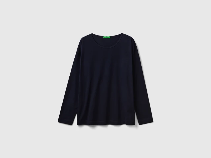 T-shirt girocollo in cotone a fibra lunga XL