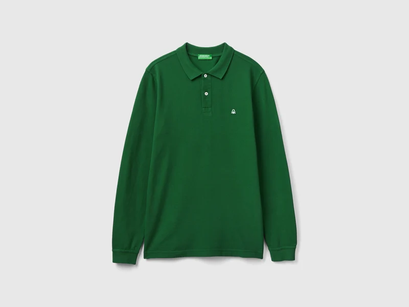Polo a manica lunga 100% cotone L