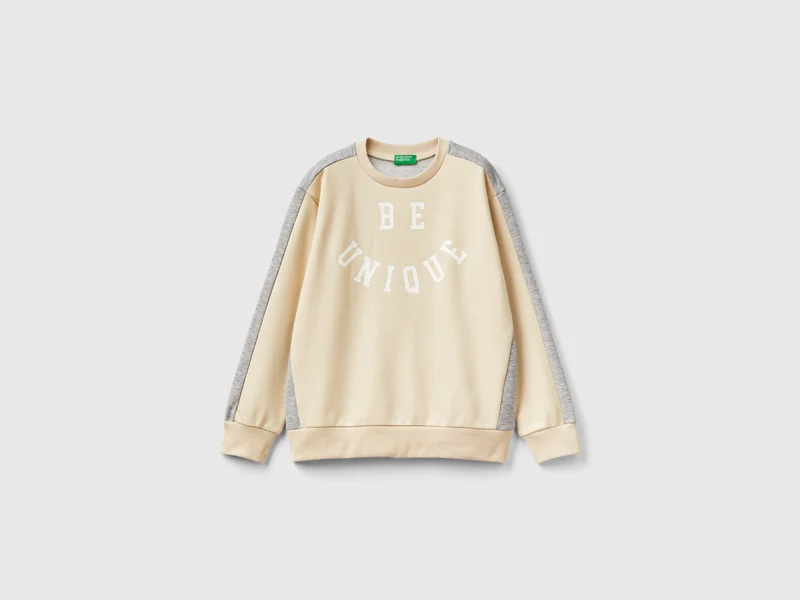 Felpa color block con stampa S