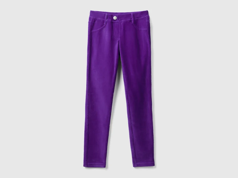Pantaloni super skinny in ciniglia L