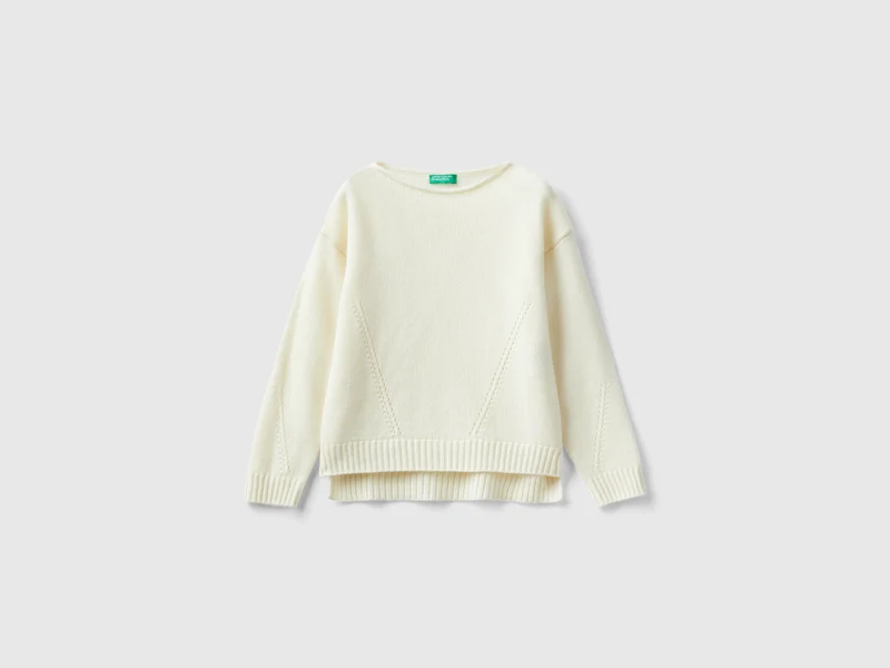 Maglia lavorata con giochi di punti M