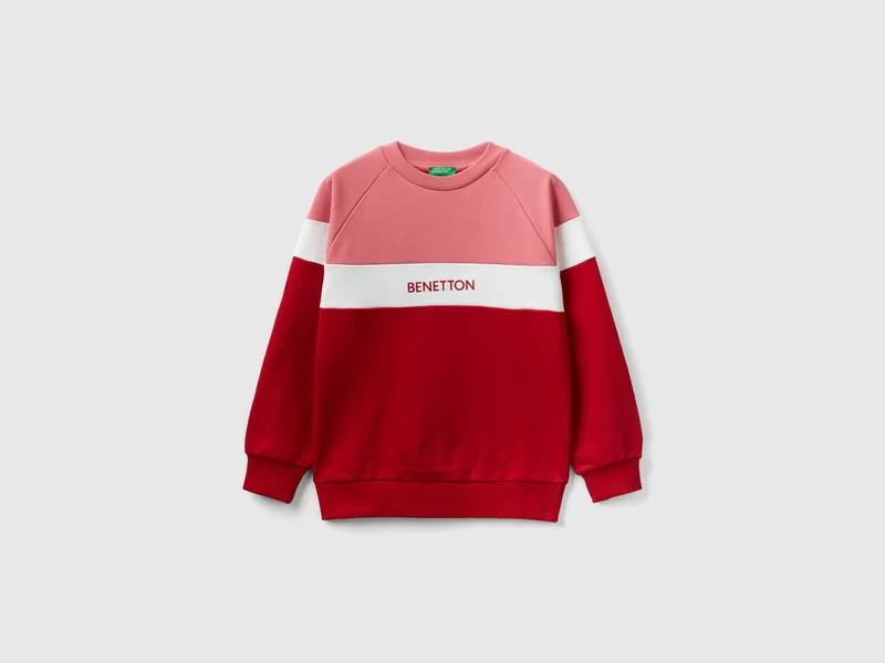 Felpa rosa e con ricamo logo M