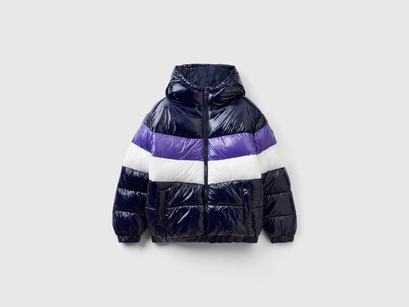 Piumino color block over fit KL