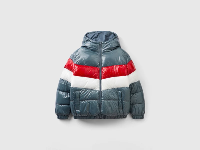 Piumino color block over fit KL