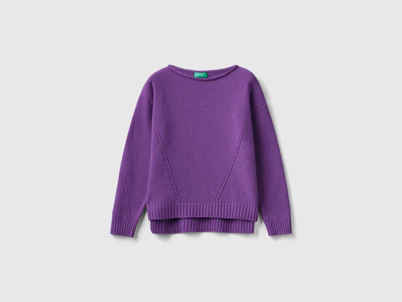 Maglia lavorata con giochi di punti M