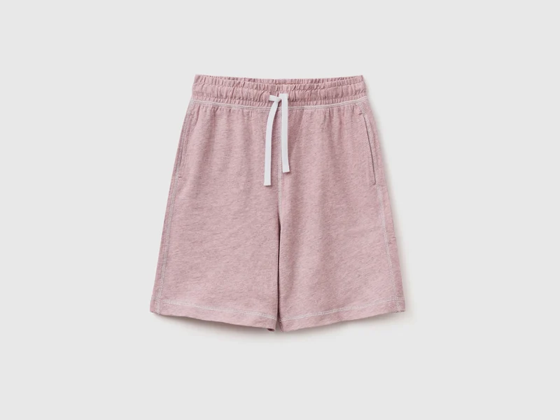 Pantaloni corti in puro cotone mélange M