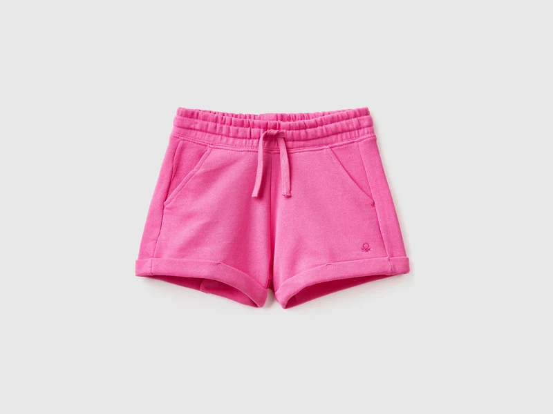Pantaloncini corti in felpa di puro cotone S