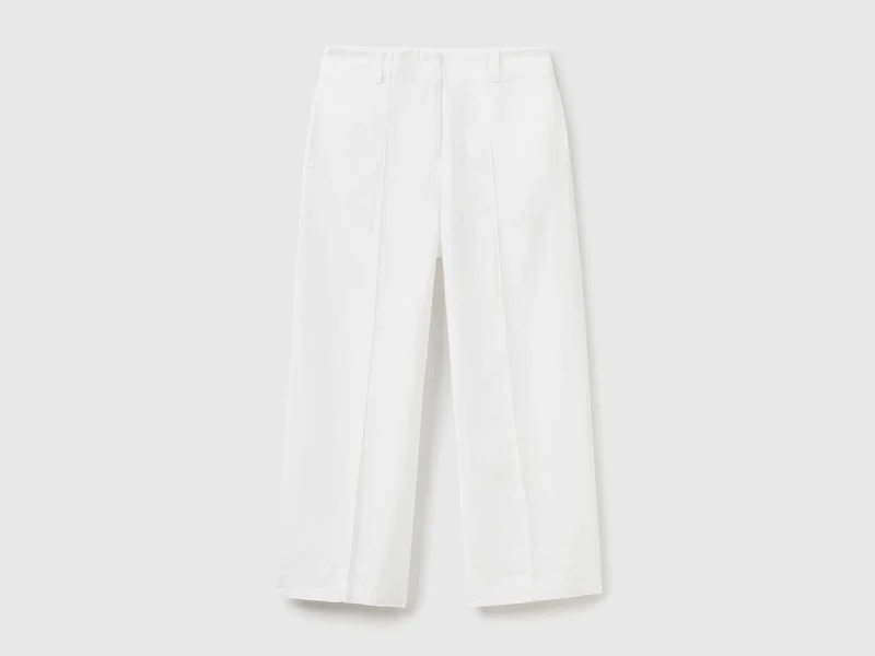 Pantaloni ampi in puro lino 50