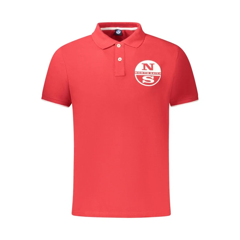 North Sails Red Cotton Men Polo XL