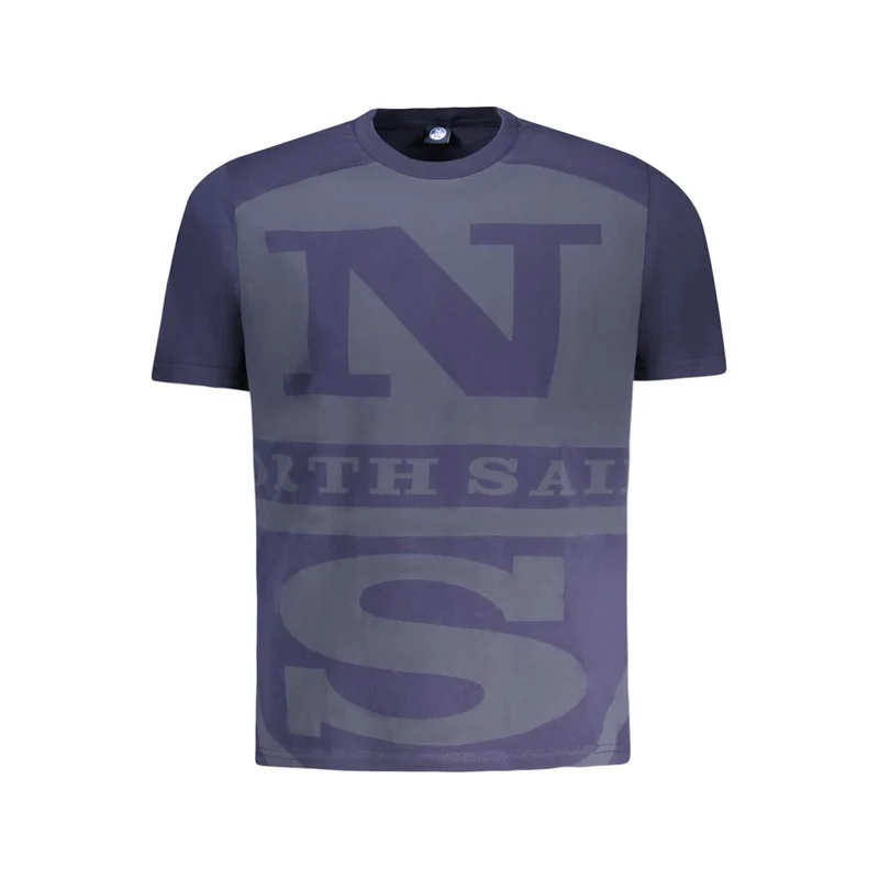 North Sails Blue Cotton Men T-Shirt M