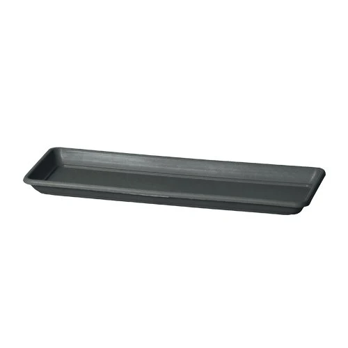 Sottovaso rettangolare "Sottocassetta Nara" per fiori e piante da esterno 40 cm / Antracite
