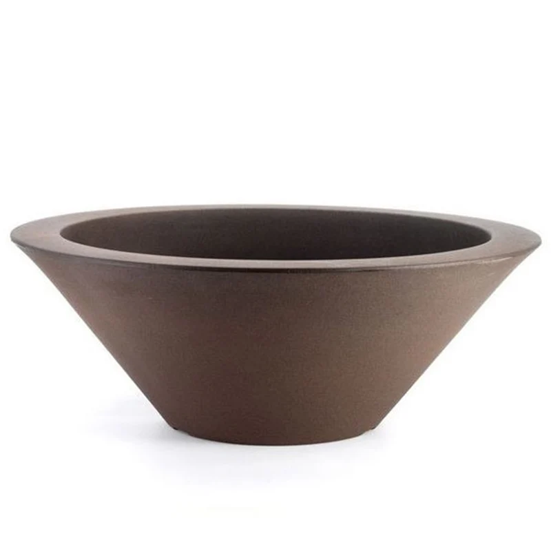 Vaso Moderno "Ciotola Schio" Essential in plastica da giardino per fiori e piante 100 cm / Bronzo