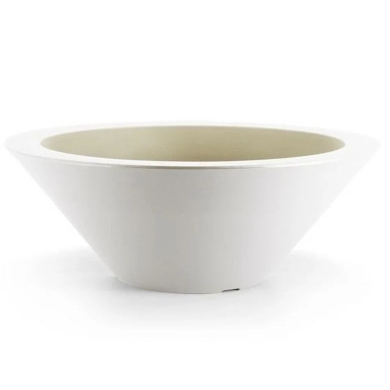Vaso Moderno "Ciotola Schio" Essential in plastica da giardino per fiori e piante 100 cm / Bianco