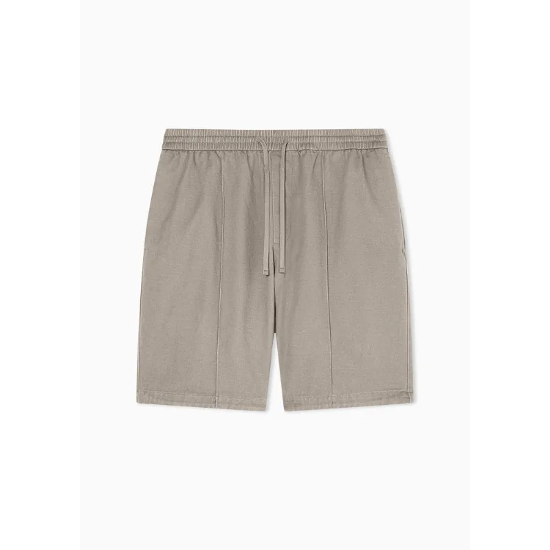 Bermuda em Algodão Twill com Cordão Bege - 30 US - 40 BR