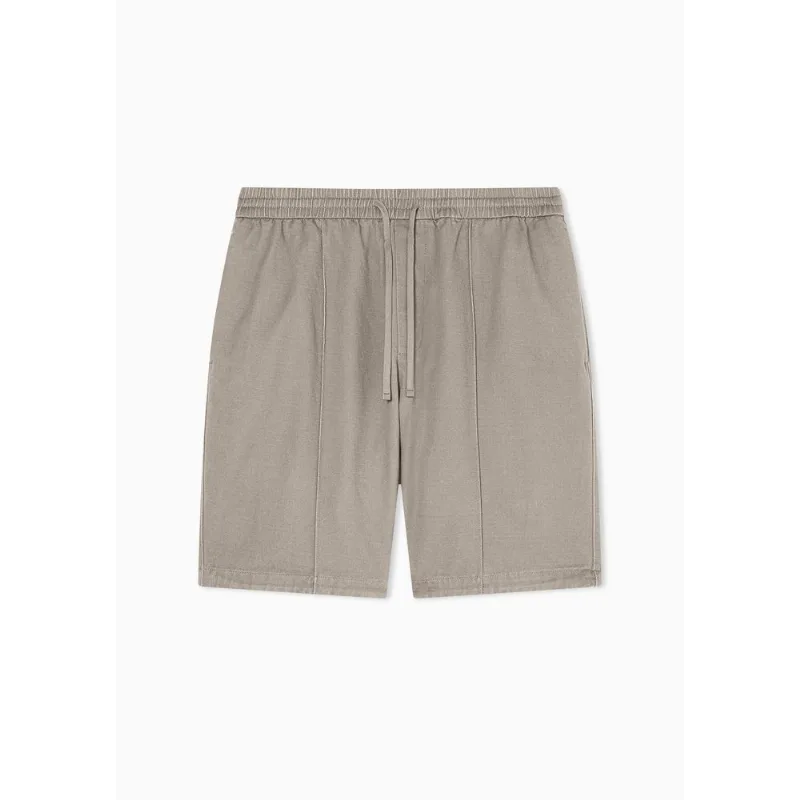 Bermuda em Algodão Twill com Cordão Bege - 31 US - 41 BR