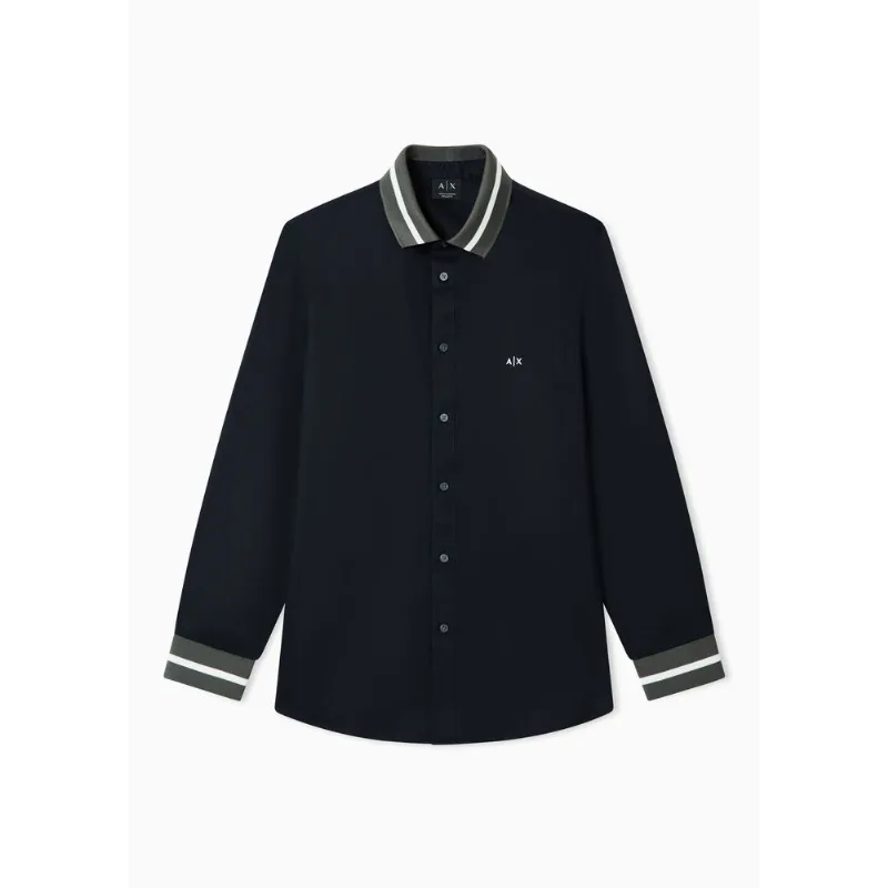 Camisa em Algodão Azul Marinho - XXL