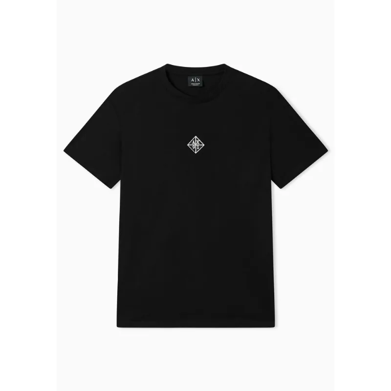 Camiseta Regular Fit em Algodão Preto - XL
