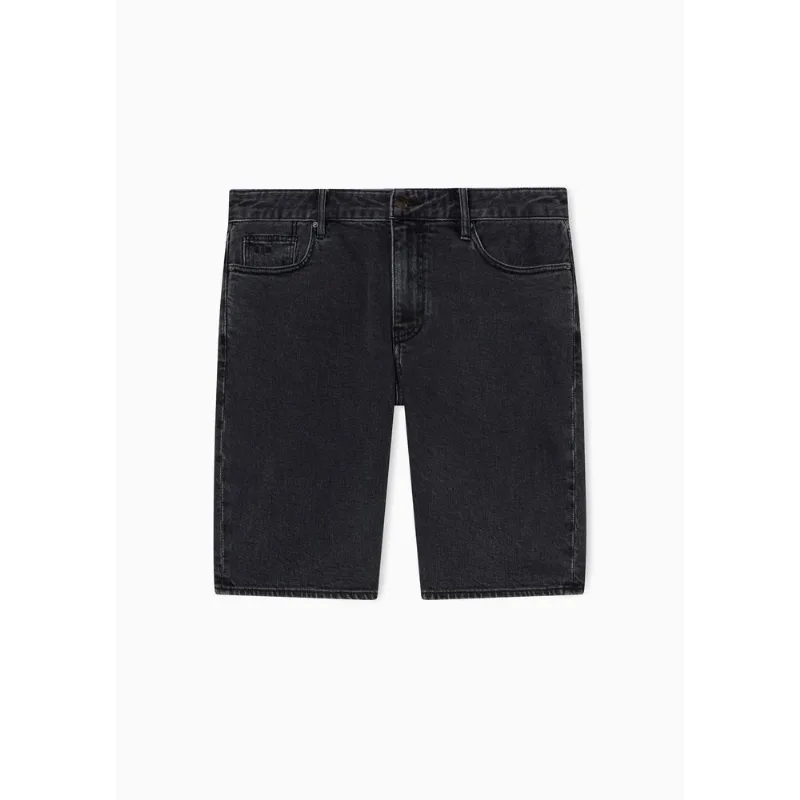 Bermuda Jeans Cinza Claro Stretch Cinza Escuro - 33 US - 43 BR