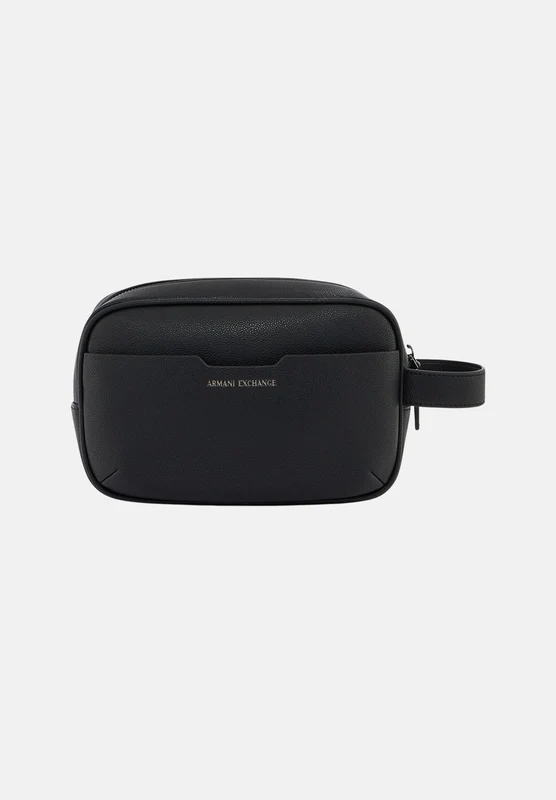 ARMANI EXCHANGE Pochette nera da uomo con logo UNI
