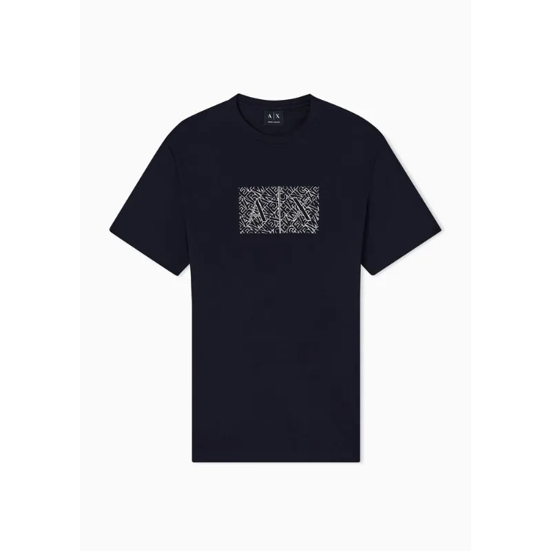 Camiseta Slim Fit em Algodão Azul Marinho - M