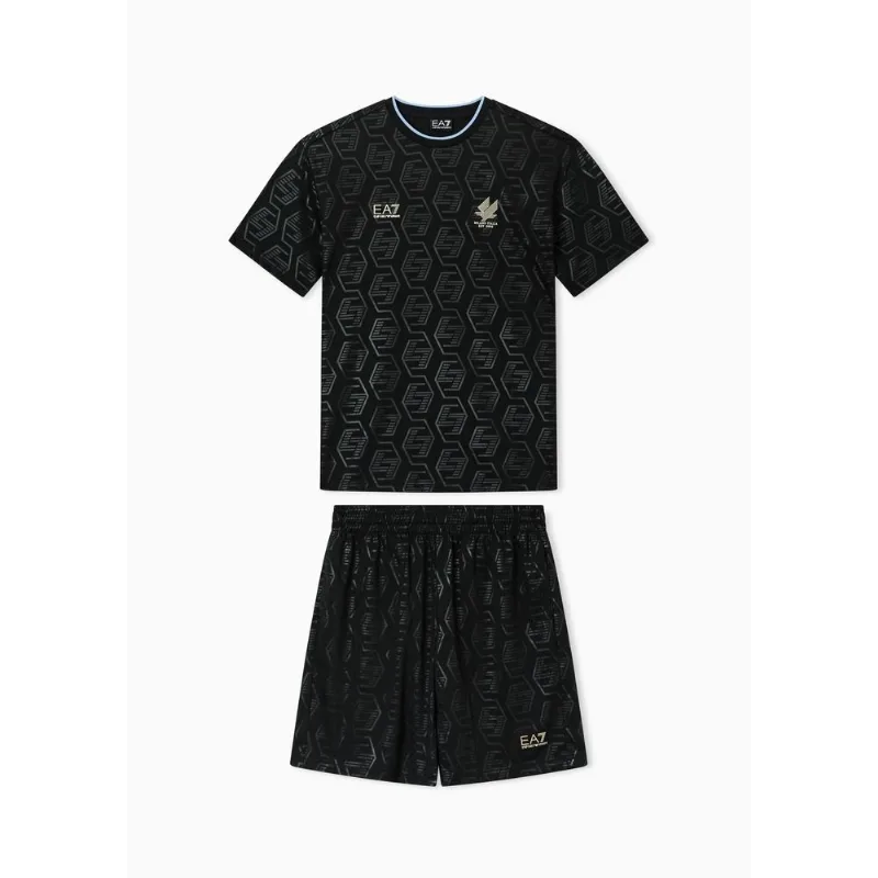 Conjunto Esportivo de Jersey Técnico Preto - L