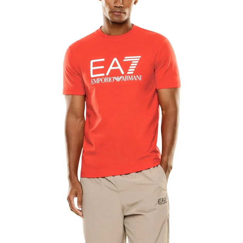 EA7 Emporio Armani Red Cotton T-Shirt IT52 | XL