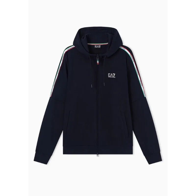 Moletom Italian Spirit em Jersey com Capuz Azul Armani - M