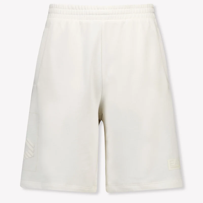 EA7 Kinder Jongens Shorts In Off White 10 Jaar