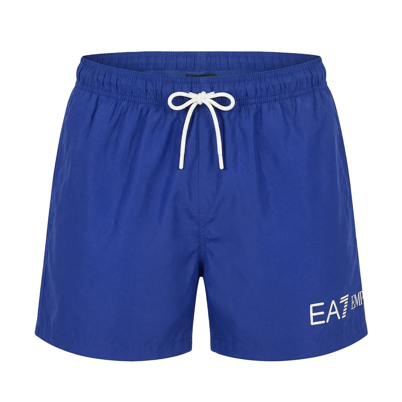 Costume Boxer Uomo Emporio Armani 7 Logo Blu Bianco L