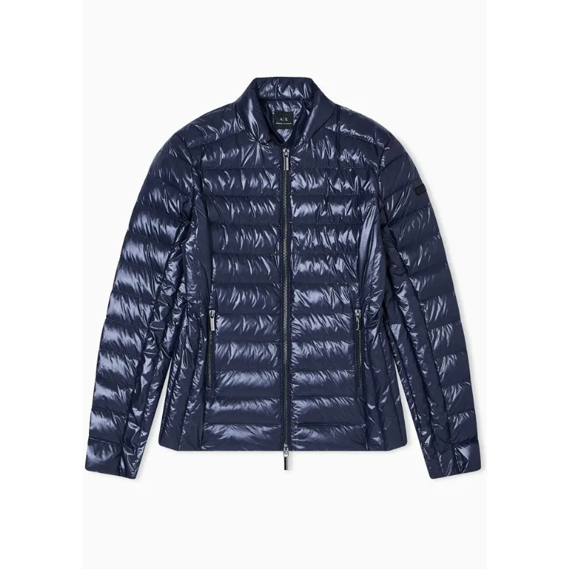 Jaqueta Puffer Compactável Azul Marinho - M