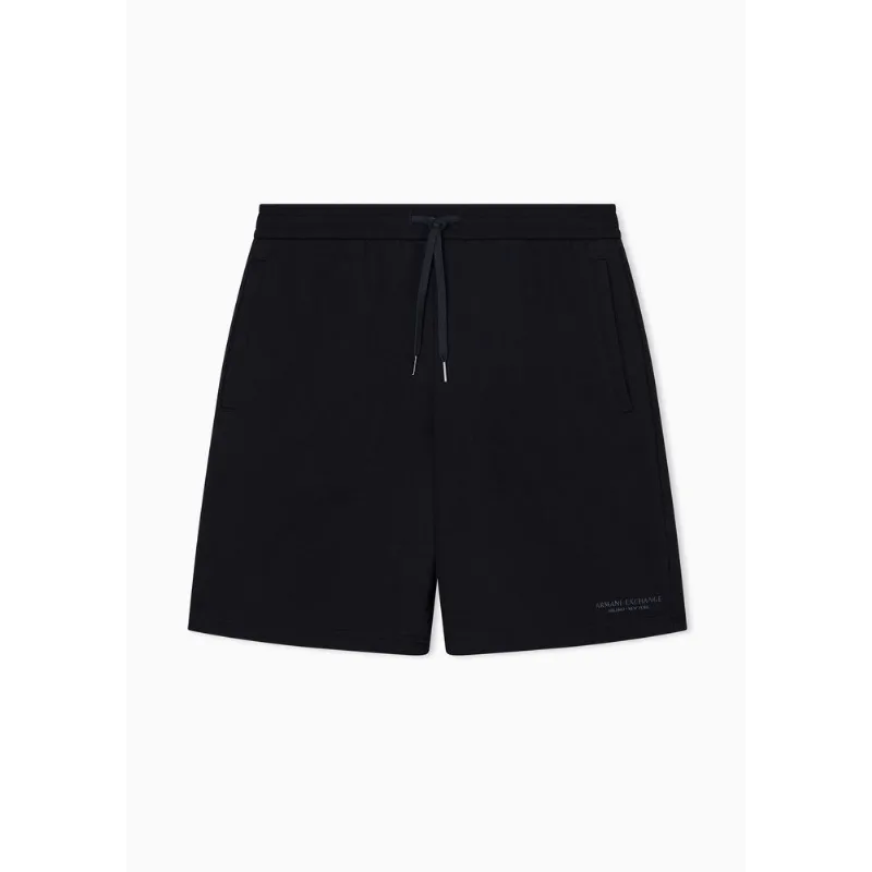 Shorts de Moletom French Terry com Logo Essential Preto - XL