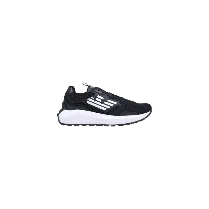 EA7 Emporio Armani Black And White Polyethylene Athletic Sneakers EU40/US7