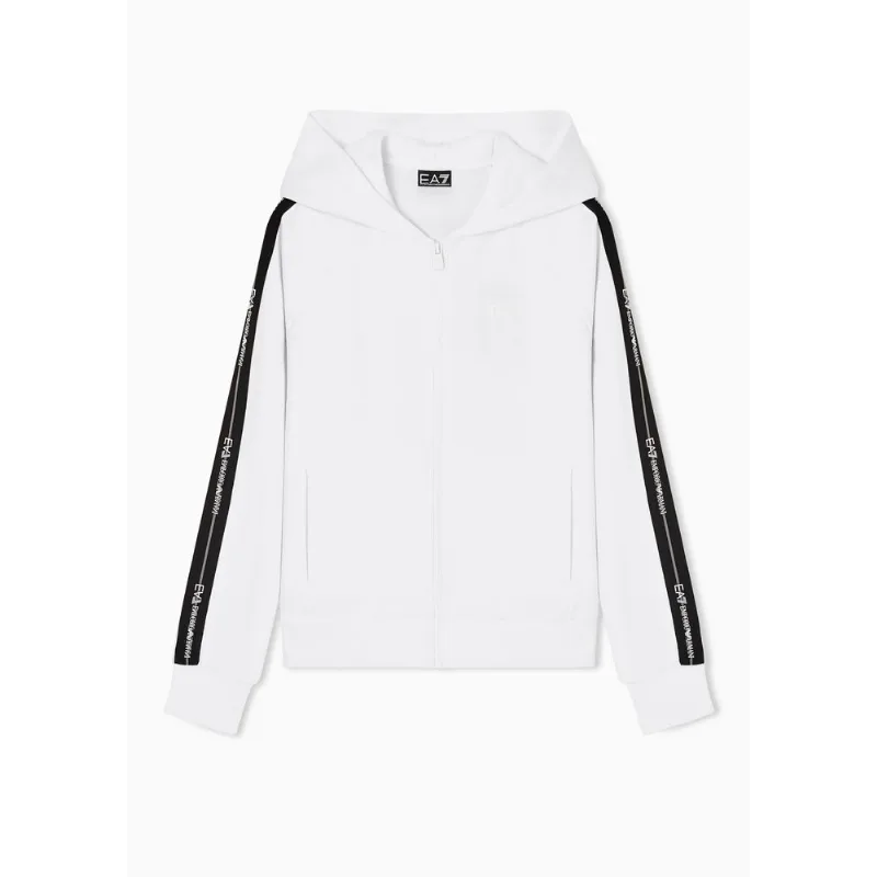 Moletom com Capuz em Jersey com Elastano Branco - L