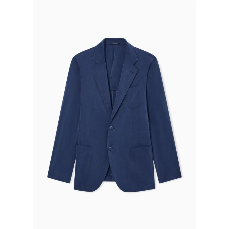 Blazer de Abotoamento Simples da Linha Upton Azul - 48 IT - 42 BR