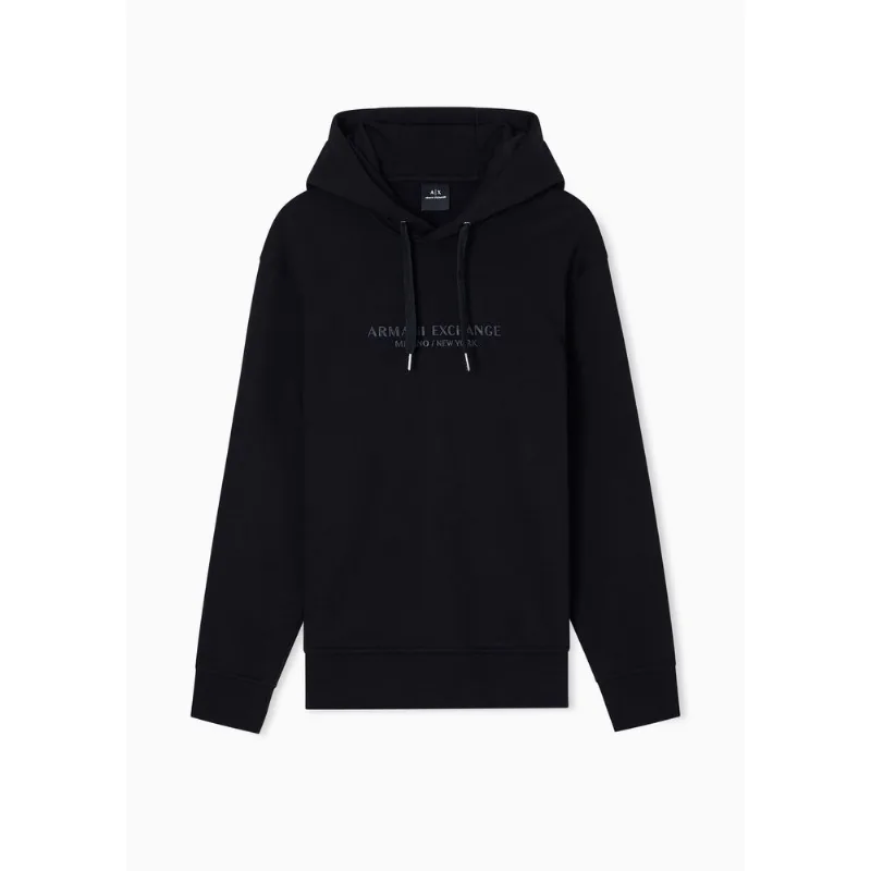 Moletom com Capuz Regular Fit Essential em French Terry Preto - XS