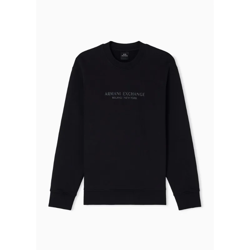 Moletom Gola Redonda com Logo Preto - S