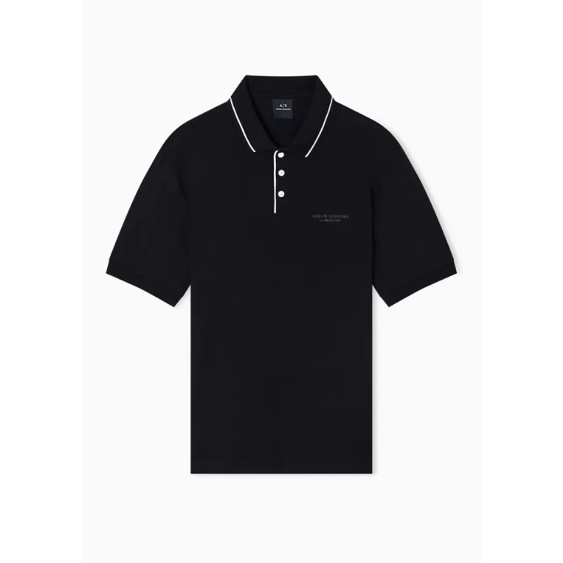Camisa Polo em Tecido Elástico Algodão Essential Preto - XXL