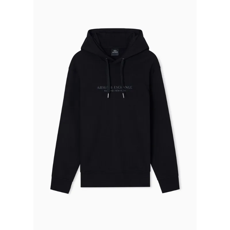 Moletom com Capuz Regular Fit Essential em French Terry Preto - L