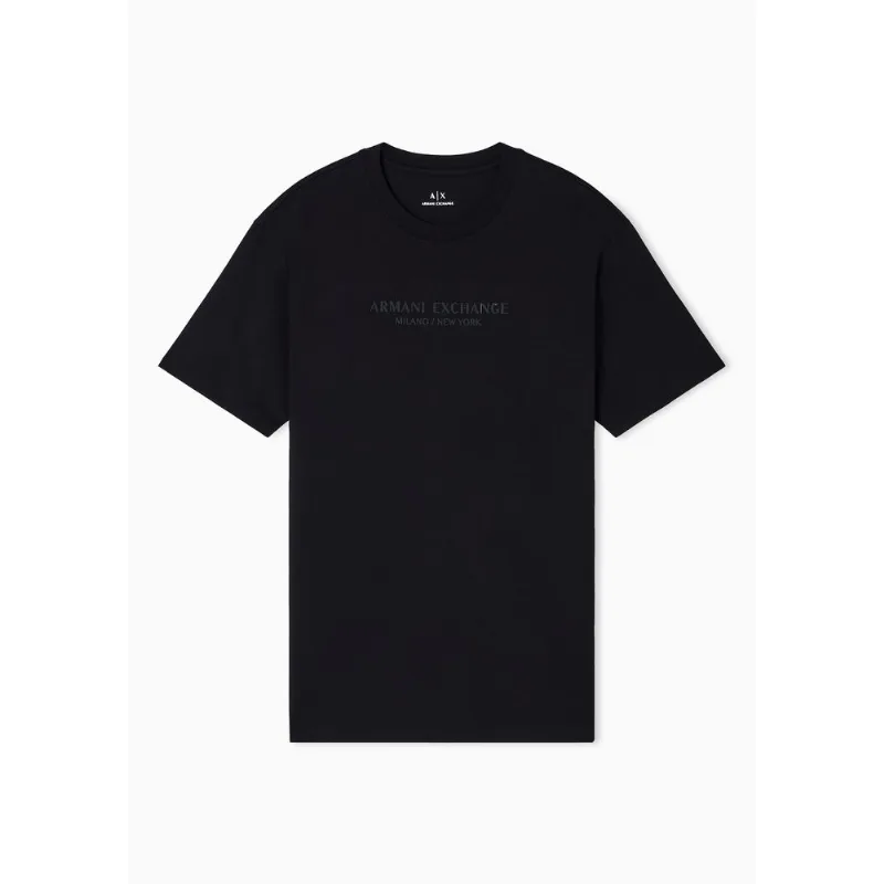 Camiseta Regular Fit Essential em Malha de Algodão com Logo Preto - S