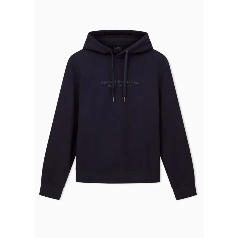 Moletom com Capuz Regular Fit Essential em French Terry Azul - XS